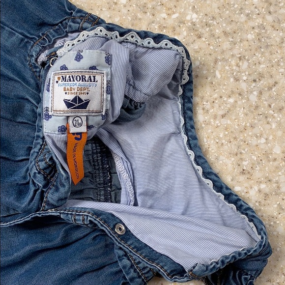 Mayoral Baby Dress 24 mos Denim - Picture 4 of 5